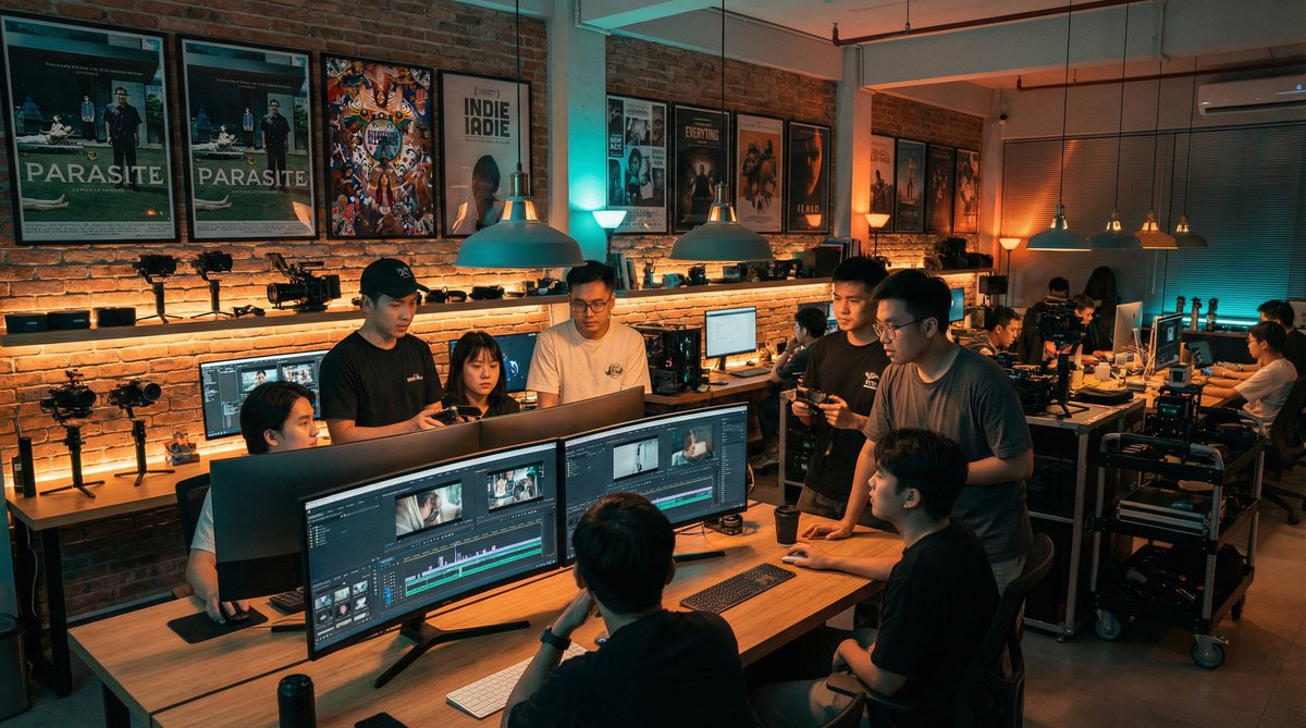 探花影视传媒公司办公环境